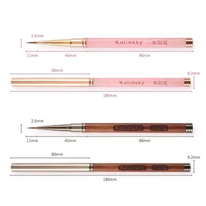 1/2PCS New Kolinsky Acrylic Nail <b>Brush</b> Purple Nails <b>Brush</b> Art Acrylic Pure Kolinsky Sable <b>Brush</b> 3D Painting Pen - Product Image 1