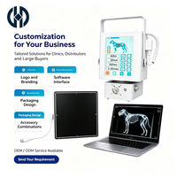 Appareil de radiographie vétérinaire portable Manhua MH05-001V avec logiciel espagnol, détecteur à panneau plat et écran tactile sans fil