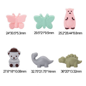 Nuovo Silicone per uso alimentare Bead Custom Bpa Free Animal 3D Charm Silicone perline dentizione per penne - Product Image 6