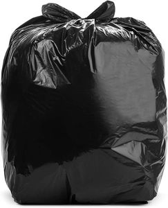 Black Plain <b>Flat</b> Trash Bags, Sturdy Heavy-Duty Garbage Bags for Construction, Industrial, Outdoor & Commercial Applications - Product Image 5