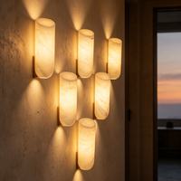 Applique murale LED moderne de luxe en albâtre naturel avec éclairage haut et bas pour hôtel, villa, chambre, couloir, hall