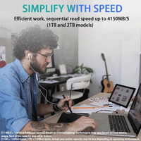 Western Digital untuk WD Blue SN580 NVMe SSD 2TB 1TB 500GB PCIe 4.0 * 4 M.2 2280 Internal Solid State Drive untuk Laptop PC De