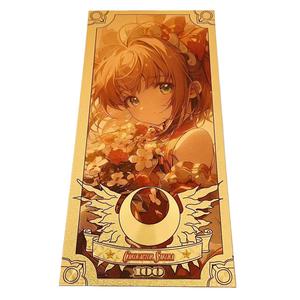 Moneda Conmemorativa <span class=keywords><strong>de</strong></span> <span class=keywords><strong>Sakura</strong></span> Cardcaptor, Cinco Estilos Nuevos, Lámina Dorada, Moneda <span class=keywords><strong>de</strong></span> Plástico, Regalo para Coleccionistas - Product Image 4
