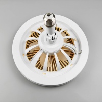 Ventilateur de plafond E27 silencieux avec télécommande, LED dimmable 3 couleurs 22W, 5 pales, design moderne pour chambre, salon, cuisine