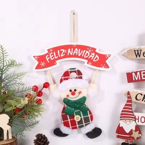Festive Holiday Decor: Handmade Fabric Xmas Ornament Low Moq Custom <b>Tree</b> Christmas Atmosphere Door Hanging Decoration - Product Image 3