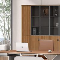 Bureau de direction moderne en bois de haute qualité, durable et écologique, avec rangement modulaire, mobilier de bureau mural pour villa et salon