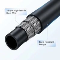 Manguera de Extensión Súper Flexible Anti-Torceduras de 100 pies para Hidrolavado a Alta Presión