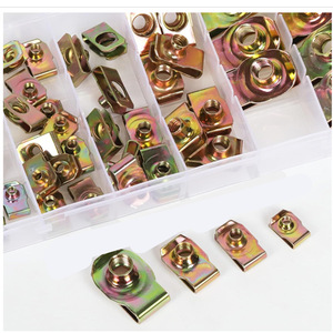 Assortiment d'écrous en U Winning Path Point M4 M5 M6 M8 M10 50 pièces, attaches automobiles pour réparation de garnitures de voiture et moto - Product Image 2