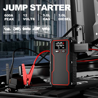 Démarreur portable 900A à courant de crête, booster de batterie de voiture, batterie externe, pompe à air, gonfleur de pneus, lampe, anti-étincelles pour moto