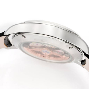 Reloj de Pulsera Profesional Mecánico Automático de Alta Calidad con Caja de Acero Plateado, Triple Fecha, Esfera Blanca y Diseño Celestial Lunar para Hombre - Product Image 4