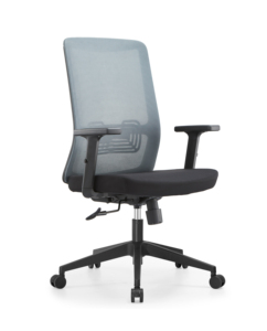 Silla de Oficina Ergonómica con Soporte Lumbar, Respaldo de Malla de Alta Elasticidad, Diseño Moderno, Base de Metal Cromado, Altura Ajustable, Giratoria - Product Image 4