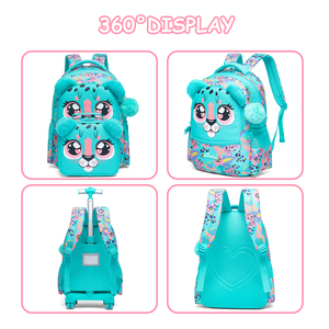 Zaini con Animali Carini BunnyFly per Ragazze, <span class=keywords><strong>Borsa</strong></span> Scuola con Porta Pranzo e Astuccio per Studenti delle Elementari e Prescolari, Zaino per Bambini - Product Image 3