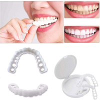 Prothèses dentaires professionnelles à clipser en silicone, couvre-dents en plastique blanchissants, fausses dents supérieures et inférieures pour un sourire éclatant