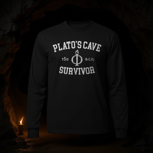 T-shirt à manches longues Plato's Cave Survivor, design parabole de philosophie - Product Image 3