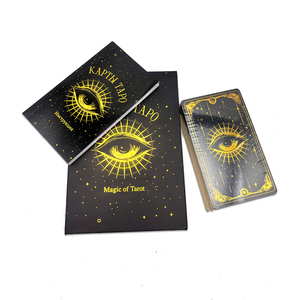 印刷俄罗斯金边神谕卡牌游戏卡定制原创骑士塔罗牌牌组磁性盒带丝带 - Product Image 4