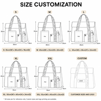 Sac fourre-tout en toile de coton personnalisable, simple et décontracté, avec motif unique, taille et couleur au choix