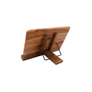 Book Stand Compatible with iPad Acacia Wood Book Stand Book Holder Reading Stand