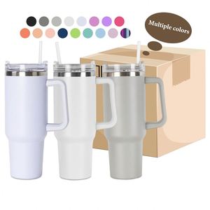 Vaso Térmico de Viaje H1.0 con Logotipo Personalizado, Colorido, de 40 oz, con Asa Recubierta en Polvo de Múltiples Colores, Aislado al Vacío - Product Image 2