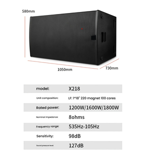 LMO X218 Subwoofer Actif Professionnel de Scène 18 pouces à Aimant Néodyme avec Connexion Wood Caron, Haute Puissance, pour Audio de Salle - Product Image 2