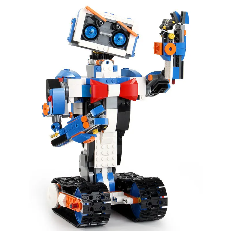 Robot Model Remote Control Aplikasi Pemrograman Anak Laki-laki, Robot Bongkar Pasang Multi-fungsi Mainan Elektrik Blok Bangunan Elektrik Gi Ulang Tahun