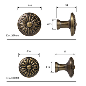 Kẽm Hợp Kim Cổ Điển Hoa Vòng Knobs Antique Đồng Bronze Kéo Và Xử Lý Đồ Nội Thất Phần Cứng Knobs Cho Nhà Bếp Phòng Ngủ Tủ - Product Image 4