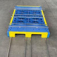Palette en plastique modulaire robuste 3-Runner recyclée 1800*1100mm à plateau ouvert, taille personnalisable pour la manutention en entrepôt