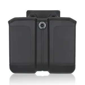 Universal double Magazine Pouch with Belt Clip magazine holder fit 9mm .40 Double Stack Mag Holster for Magazine Holder