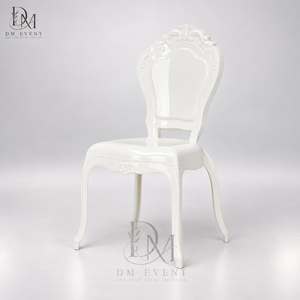 Silla Barroca de Resina Blanca de una Pieza, Estilo Francés, para Bodas, Banquetes y Eventos, Proveedor Mayorista de Muebles - Product Image 4