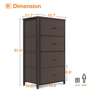 Tùy Chỉnh Tủ Quần Áo Cho Phòng Ngủ 4 Lưu Trữ Ngăn Kéo Nhỏ Tủ Quần Áo Ngực Ngăn Kéo Vải Tủ Quần Áo Mạnh Mẽ Khung Thép Tùy Chỉnh Màu Sắc - Product Image 3