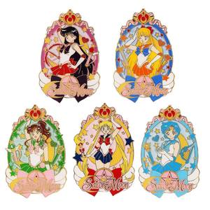 หมุดโลหะชุบสีทองลายเซเลอร์มูนพร้อม tukino usagi hotani Rei kinomoto makoto Mizuno Aino minaino - Product Image 5
