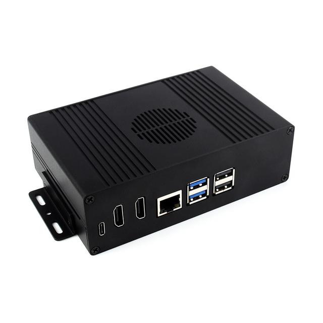 All-In-One Mini-Computer Kit Designed for Raspberry Pi 5 PCIe Extending to Gigabit Ethernet / 4-Ch USB3.2 Gen1 / M.2 Interface