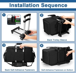 Sac de rangement pour équipement de grande capacité avec fond rigide et séparateurs amovibles pour câbles, écouteurs et équipement <span class=keywords><strong>professionnel</strong></span> - Product Image 5