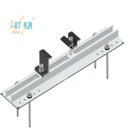 Système de montage de panneaux solaires sur rail mini en aluminium de haute qualité ART SIGN pour toit en métal