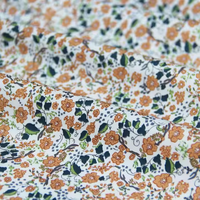 Tissu en coton 100% biologique tissé à haute définition, imprimé floral, pour vêtements, literie, textiles de maison, garçons, doux, respirant, écologique
