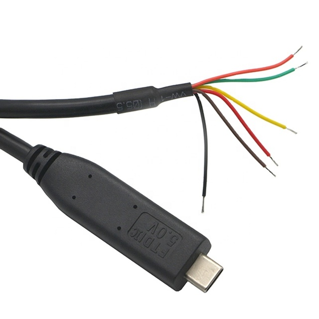 UART to USB CP2102/FT232 Module Cable with Braid Shielding and PVC Jacket for 3A Fast Charging Computer Use