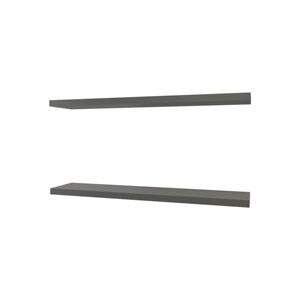 <b>Grey</b> Floating Shelf Wall Mount Display Rack For Home Office Decor - Product Image 2