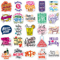 Autocollants inspirants en anglais, en PVC, imperméables, pour ordinateur portable, téléphone, voiture, casque, bouteille d'eau, décoration