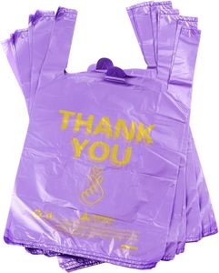 Bolsa de Plástico para Comestibles con Asa y Diseño 'Thank You' para Pequeños Negocios y Comida para Llevar - Product Image 5