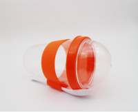Gobelet à céréales écologique portable en PS avec cuillère 400 ml, couleur et logo personnalisables pour céréales et lait