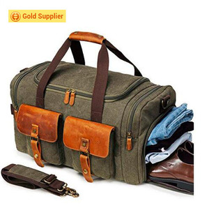 Waterproof <strong>Duffle</strong> <strong>Bag</strong> Canvas Travel <strong>Bags</strong> Luggage Weekender <strong>Bag</strong> for Men - Product Image 4