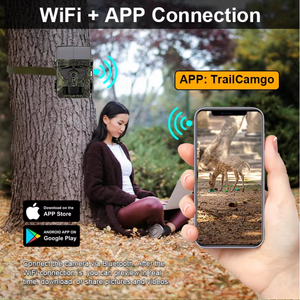 Wifi App Contrôle Infrarouge Vision Nocturne PIR Détection <span class=keywords><strong>De</strong></span> Mouvement Étanche Sauvage Piste <span class=keywords><strong>Chasse</strong></span> Caméra 940nm Sans Lueur Panneau Solaire - Product Image 2