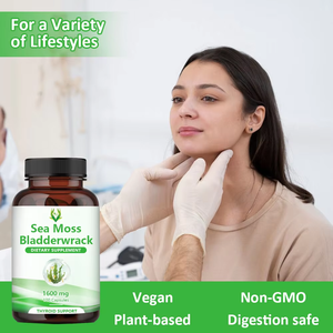 Cápsulas de Musgo Marino de Marca Privada de 1600 mg, Suplemento Dietético, Apoya el Sistema Inmunitario y Mejora la Salud Corporal - Product Image 2