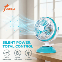 Ventilateur à clip pour poussette 2-en-1 et mini-ventilateur de table, silencieux, alimenté par USB, grille ronde sécurisée, portable pour berceau de bébé