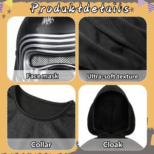Disfraz de Kylo Ren de JoyFuncos para Niños, Mono Negro con Máscara, Traje de Cosplay para Halloween, de 8 a 13 Años - Product Image 5
