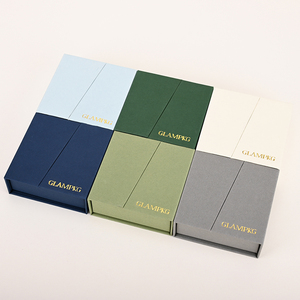 Glampkg Square Ring <b>Box</b> <b>Gift</b> Packaging Double Open Cardboard Rigid Magnetic Packing <b>Box</b> - Product Image 3
