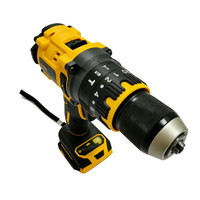 Perceuse à percussion sans fil 21V sans balais, batterie rechargeable 1.5Ah, vitesse variable, mandrin auto-serrant, personnalisable pour travaux de construction, 10mm