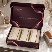Boîte d'expédition personnalisée brillante pour soins capillaires, en carton rigide avec insert, pour kits d'abonnement DTC