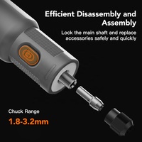 Kit de graveur rotatif sans fil à 6 vitesses, 51 pièces, avec longue durée de vie de la batterie, multifonctionnel, noir, 3,7 V CC
