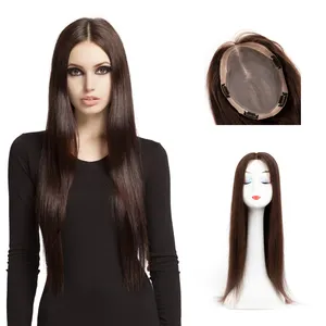 Cheap fine mono base toupee various sizes durable hair pieces human hair topper for women
