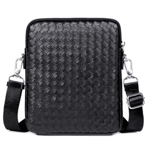Hot Sell Custom Logo Designer Business Styles Black Messenger <b>Bags</b> for Men <b>Soft</b> Waterproof Pu <b>Leather</b> Cross Body Sling <b>Bag</b> - Product Image 5